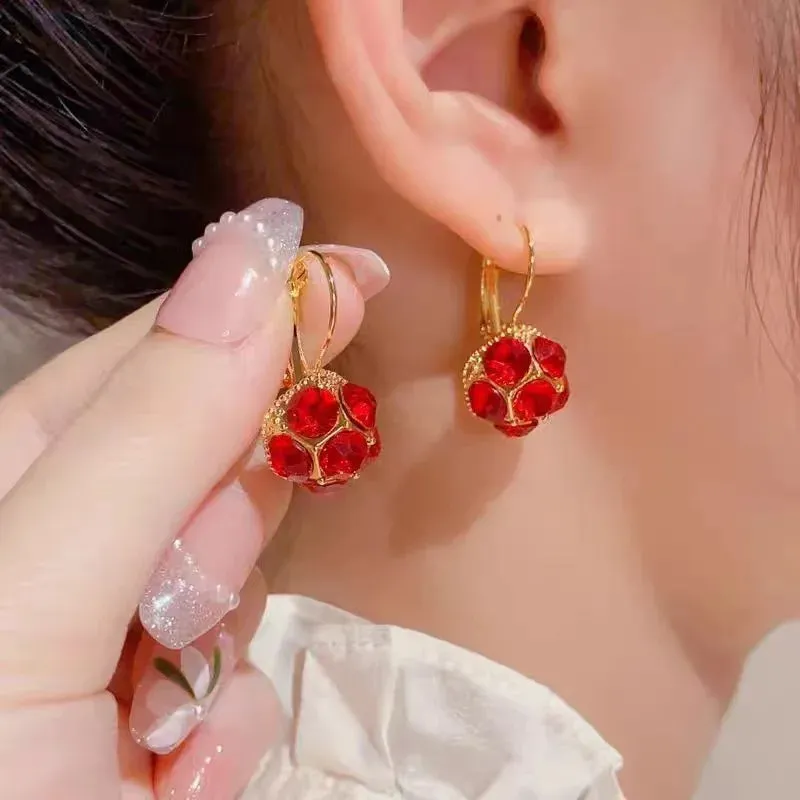 2023 New Fashion Trend Unique Design Elegant Delicate Geometric Round Earrings For Women Jewelry Wedding Party Premium Gifts