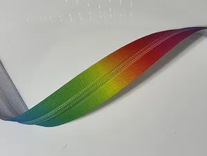 #5 Zipper Tape - 3 yard cut - Rainbow Ombre