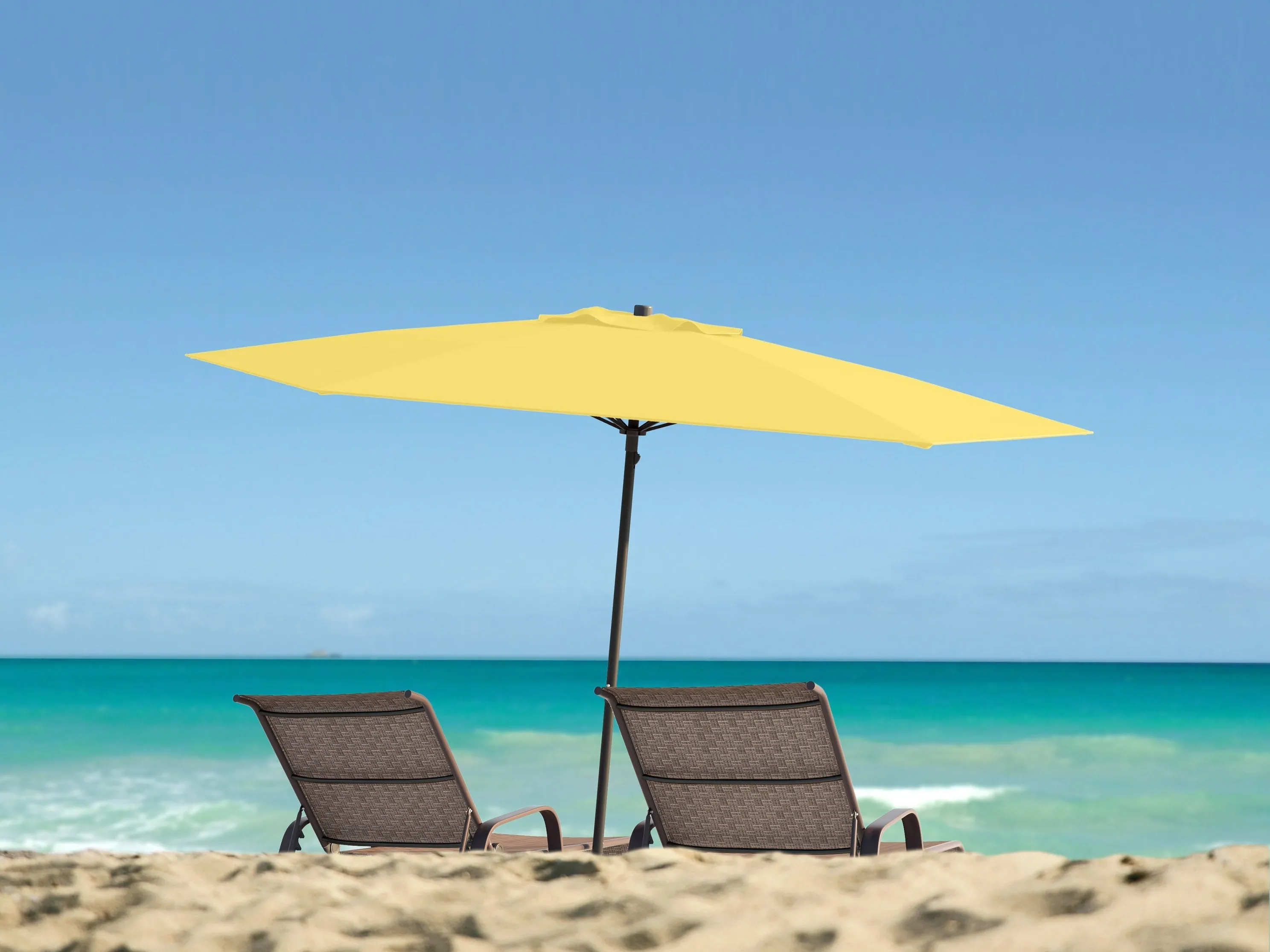 7.5ft Yellow Beach Umbrella