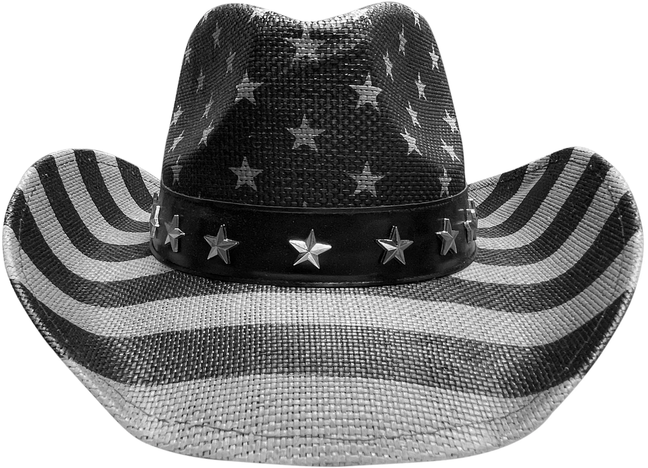 Americano Black White United States Flag Cowboy Hat