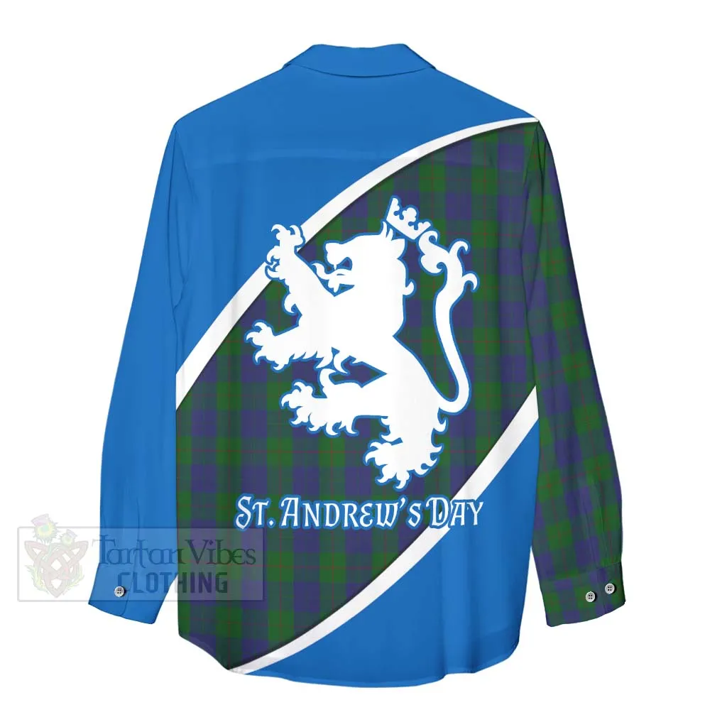 Barclay Family Crest Tartan Women's Casual Shirt Celebrate Saint Andrew's Day in Style