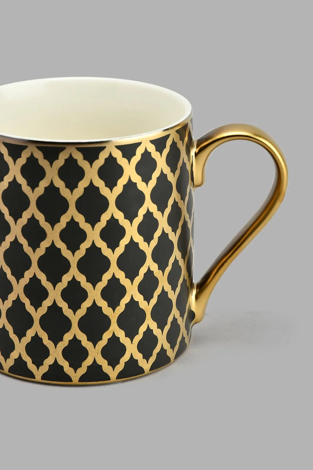 Black And Gold Geometric Printed Mug