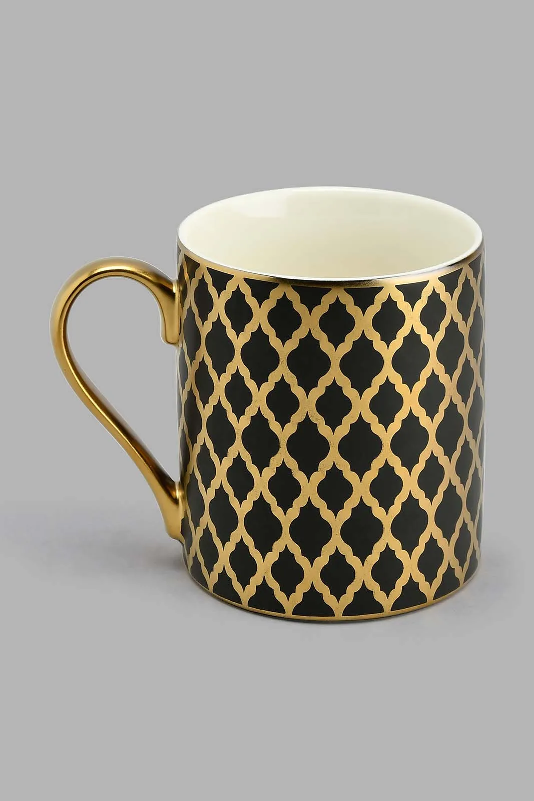 Black And Gold Geometric Printed Mug