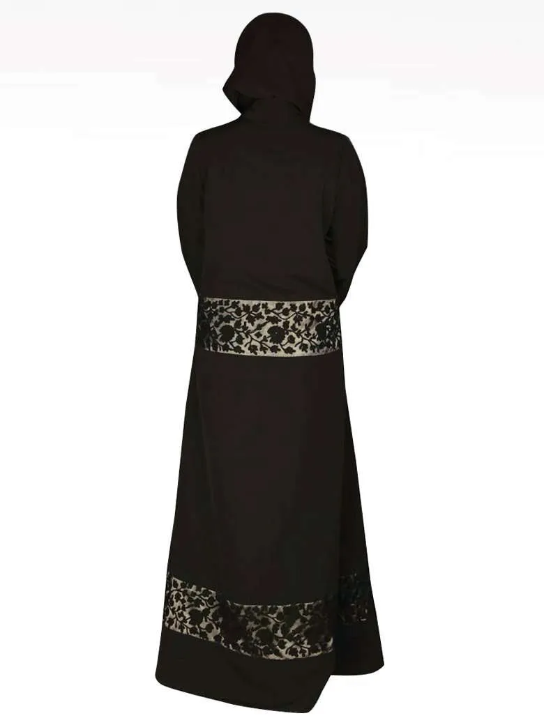 Black Embroidered Abaya