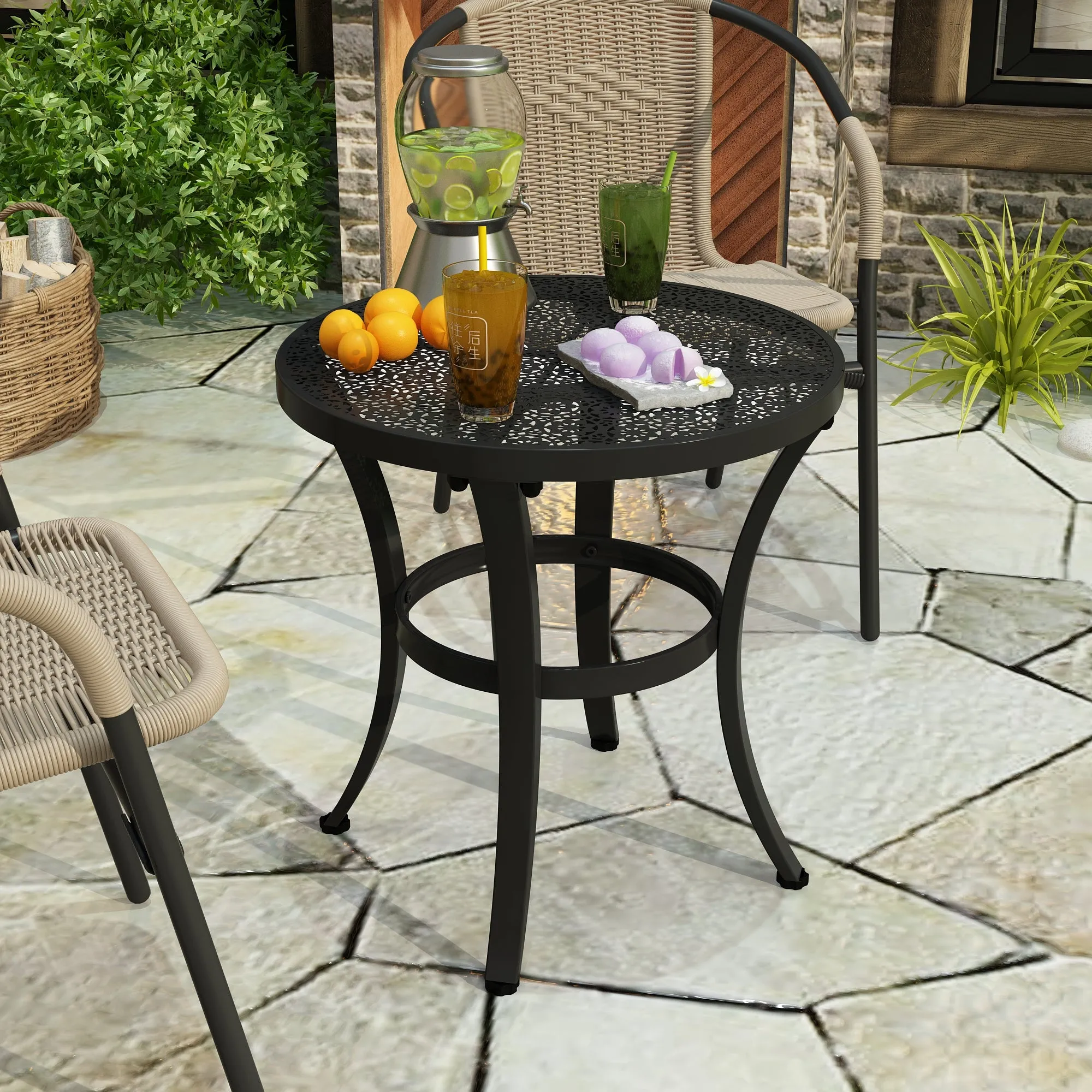 Black Iron Patio Table