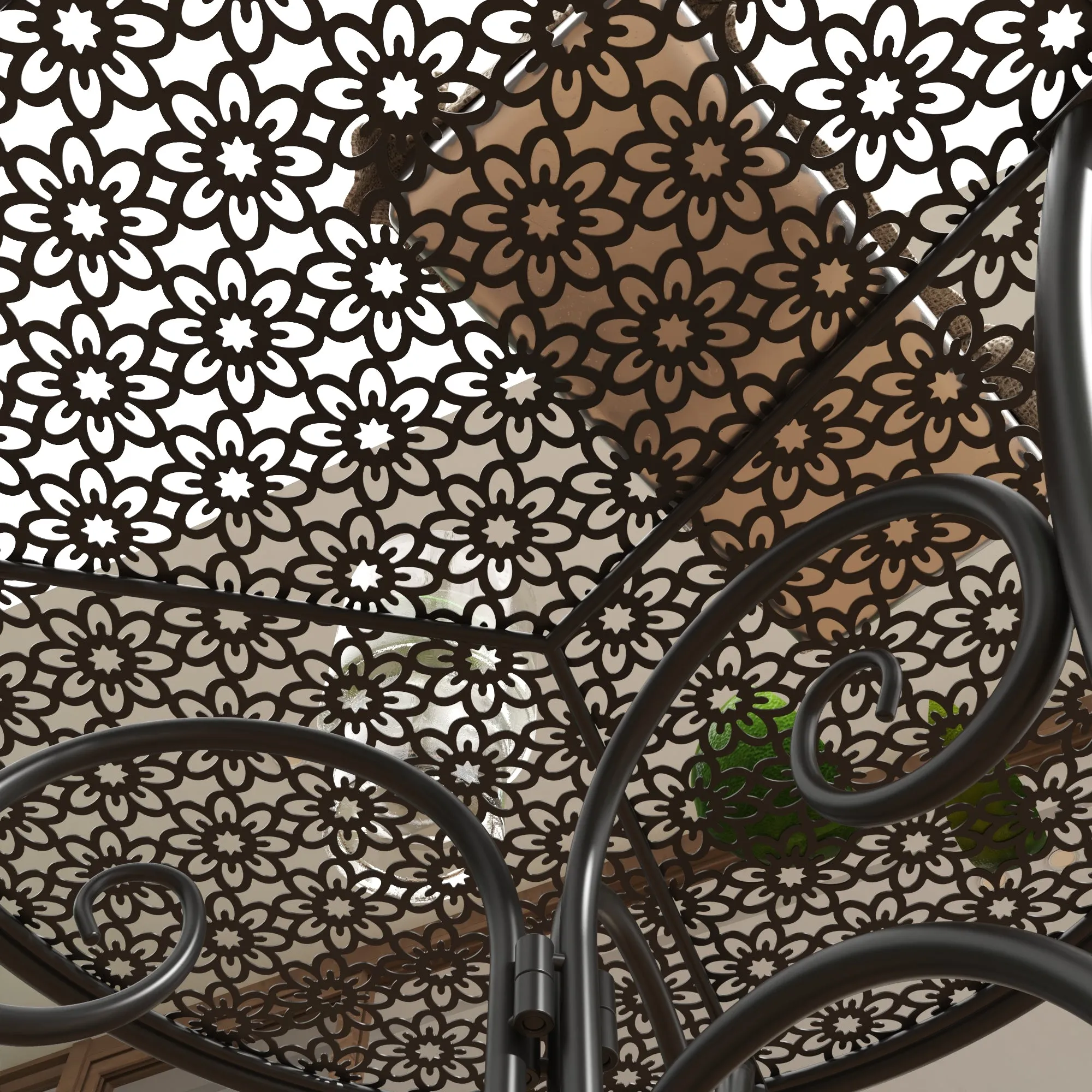 Black Iron Patio Table