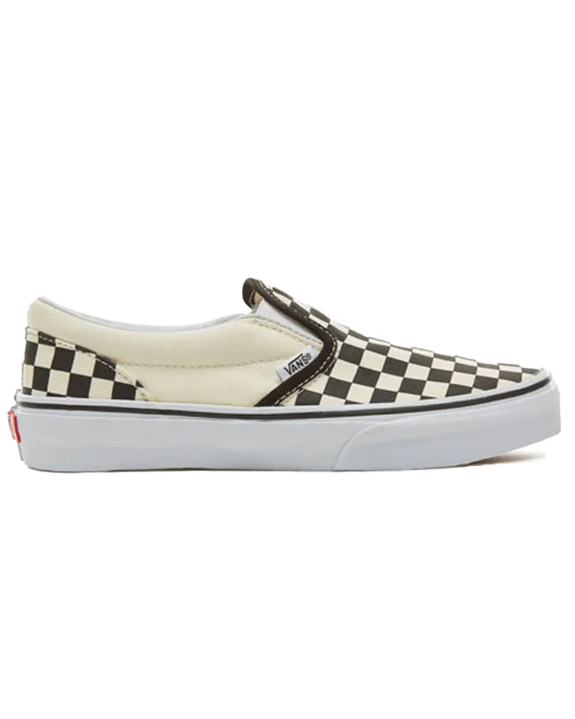 Boys Classic Slip On Shoes in Black & White