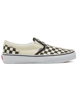 Boys Classic Slip On Shoes in Black & White