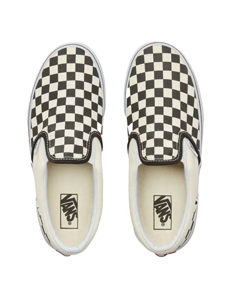 Boys Classic Slip On Shoes in Black & White