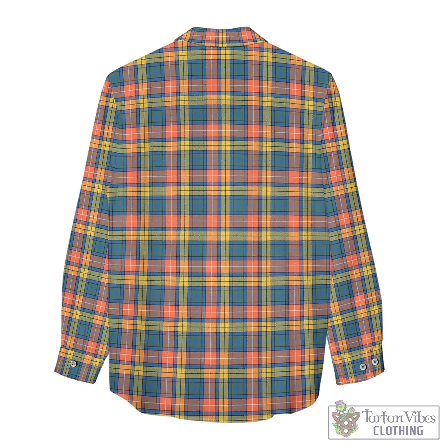 Buchanan Ancient Tartan Women's Casual Shirt with Family Crest