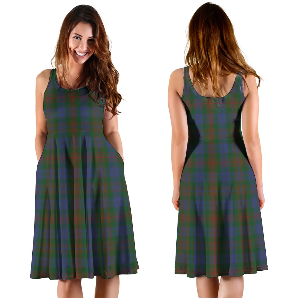 Buchanan Hunting Tartan Sleeveless Midi Womens Dress