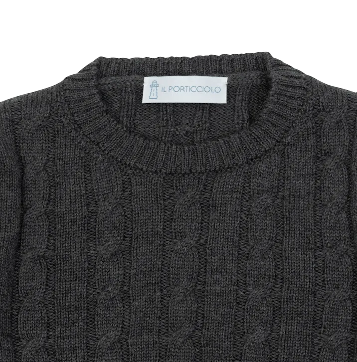 Cable Knit Jumper - Grey