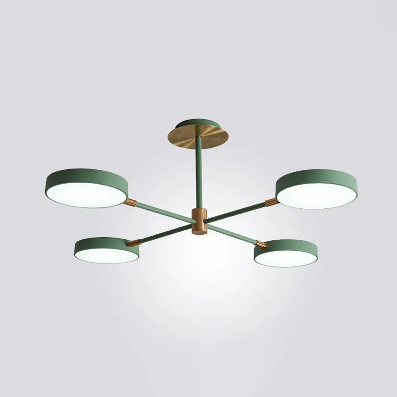 Contemporary Acrylic Drum Pendant Chandelier with Sputnik Design - Stylish Suspension Lighting Fixture