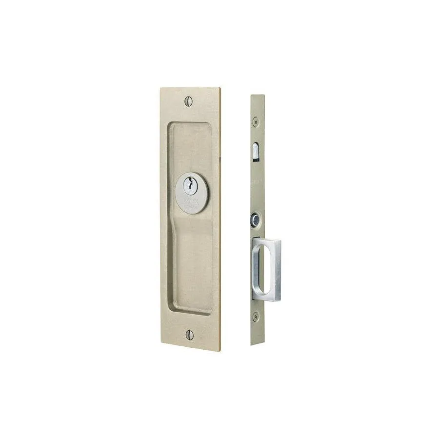 Emtek Sandcast Bronze Rustic Modern Rectangular Mortise Pocket Door (Several Finishes Available)