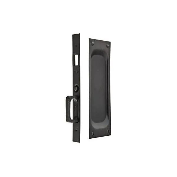 Emtek Sandcast Bronze Rustic Modern Rectangular Mortise Pocket Door (Several Finishes Available)