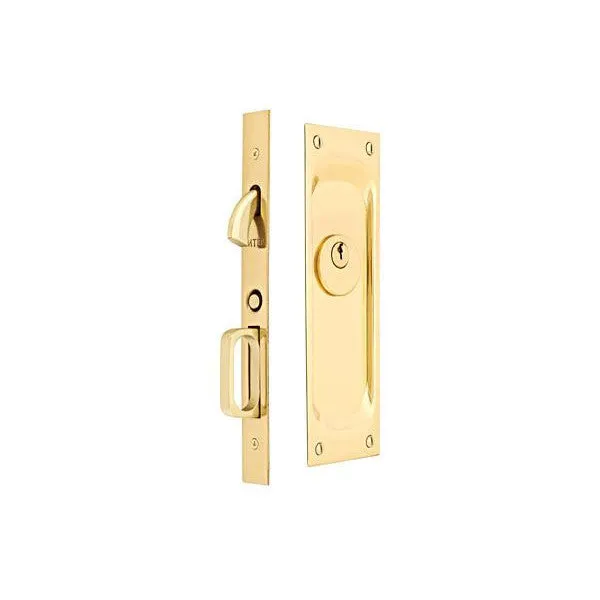 Emtek Sandcast Bronze Rustic Modern Rectangular Mortise Pocket Door (Several Finishes Available)