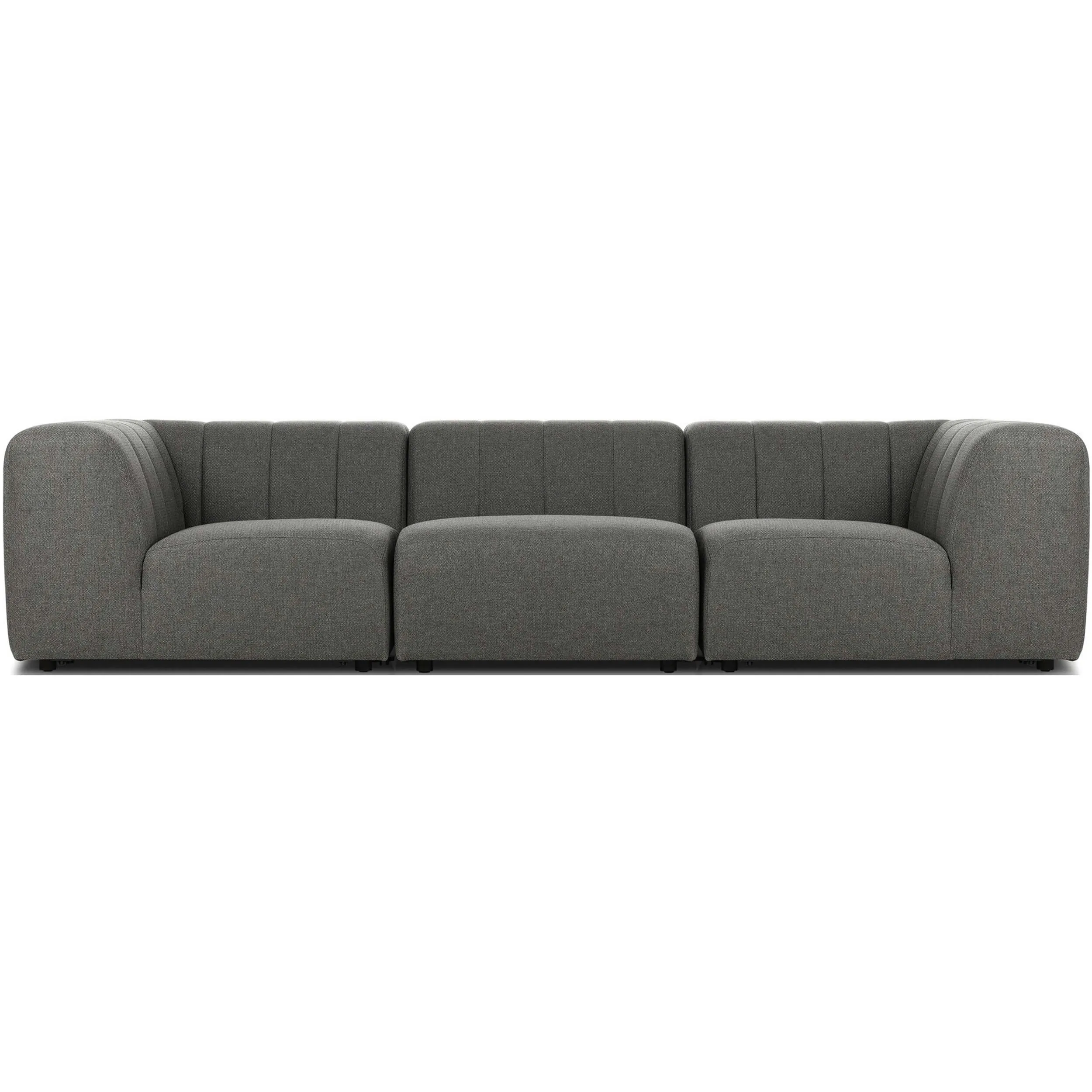 Gwen Outdoor 3-Piece Sofa, Hayes Charcoal