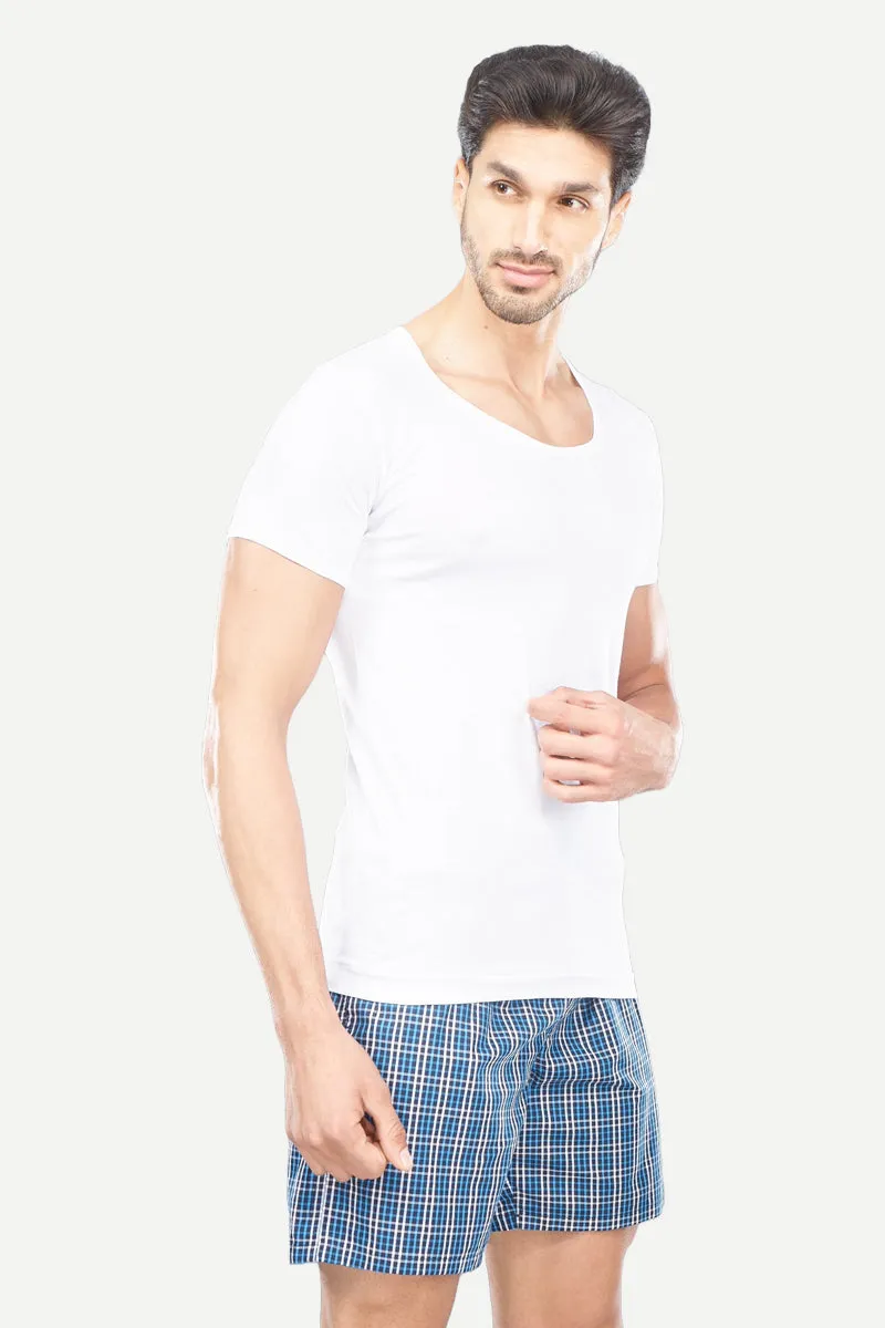 Kings RNS - 100% Cotton White Vest For Mens Combo (Pack of 2) | Uathayam