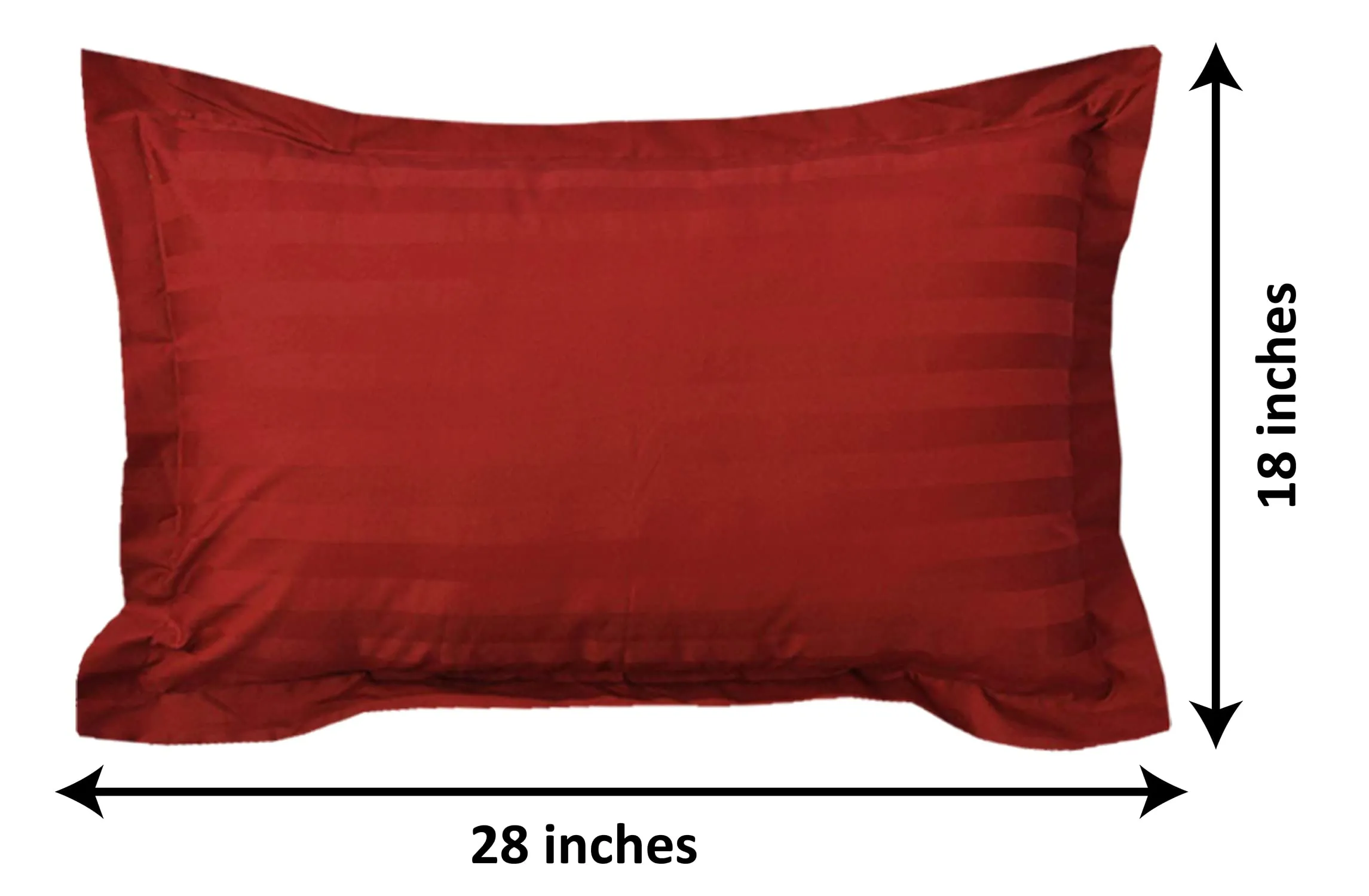 Kuber Industries Lining Design Breathable & Soft Cotton Pillow Cover/Protector/Case- 18x28 Inch, Set of 6 (Red)-HS43KUBMART26789,Standard