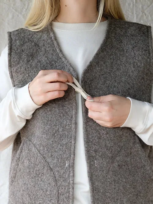 Liner Vest | Handmade Natural Wool Felt