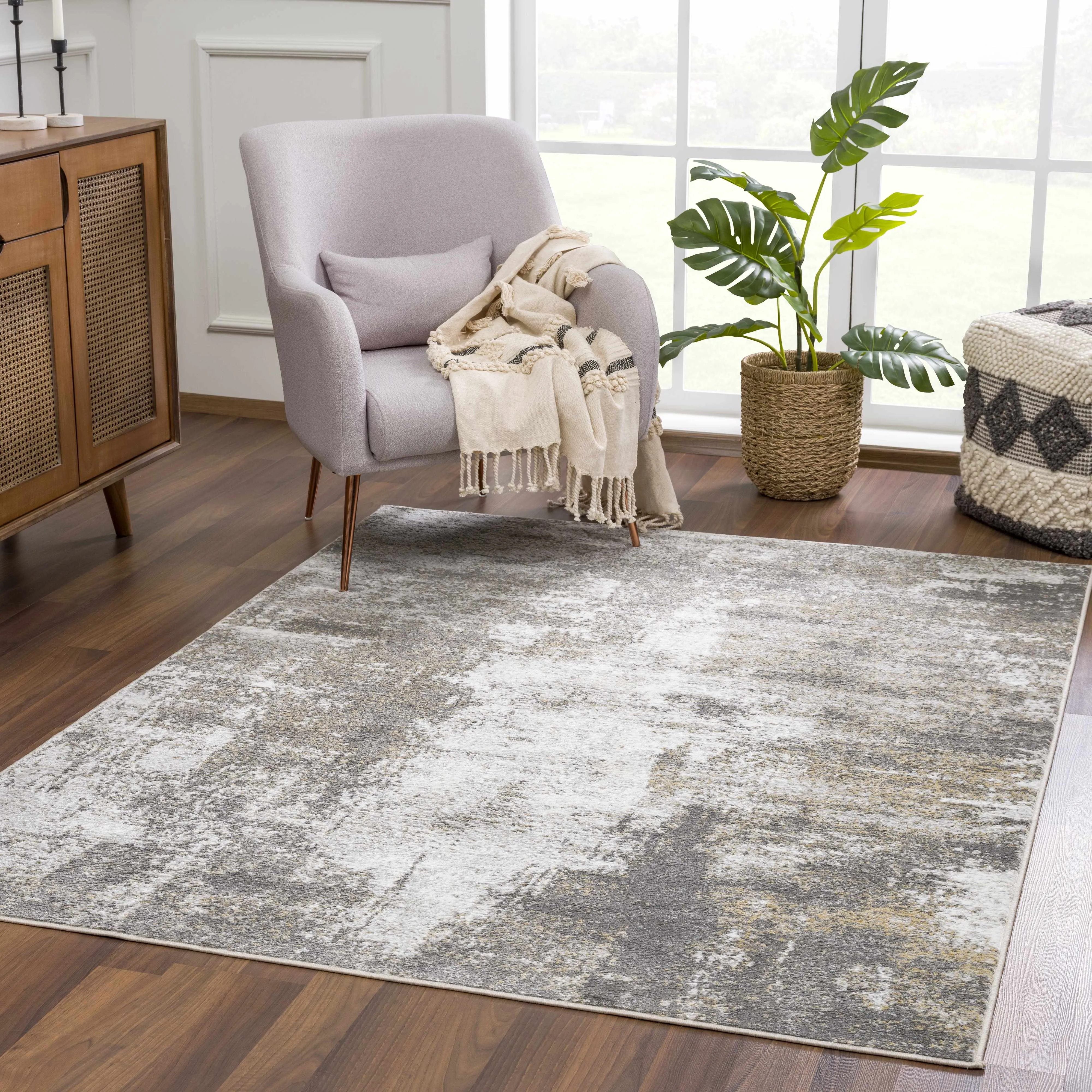 Liveree Abstract Area Rug - Clearance