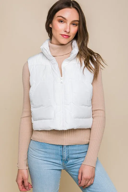 Love Tree Puffer Vest With Pockets