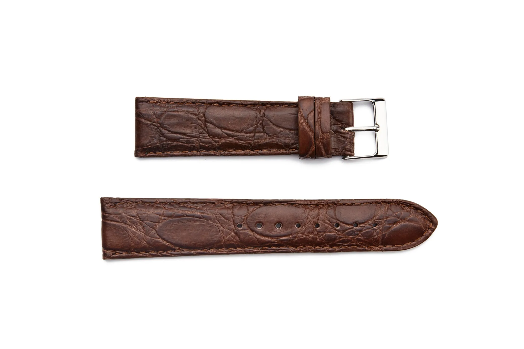 ML-900L Genuine, Long Matte Crocodile Watch Strap