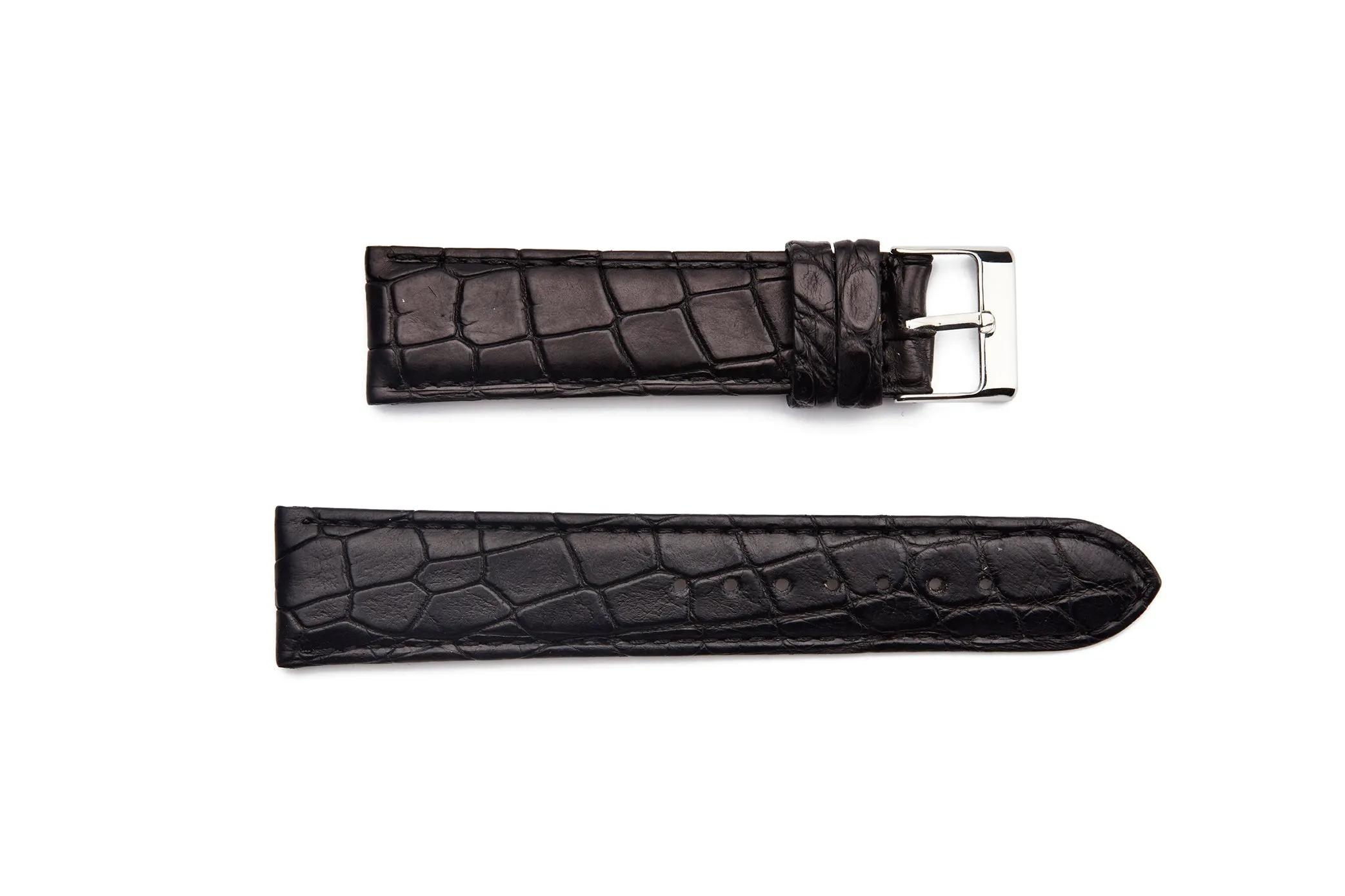 ML-900L Genuine, Long Matte Crocodile Watch Strap