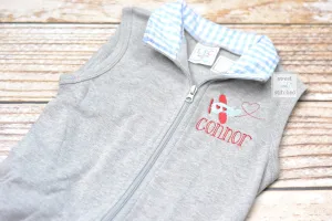 Monogrammed Boys valentine's outfit, boys valentine's vest, boys valentine's outfit