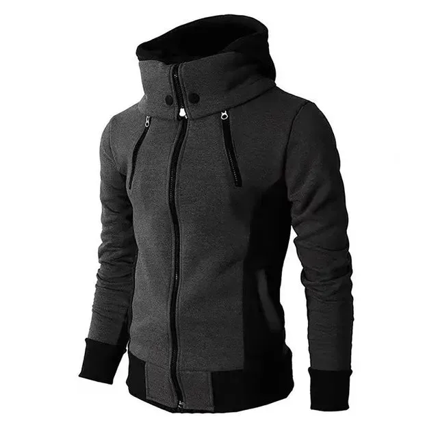 New Men's Full Zip Hooded Sweatshirt with Pockets