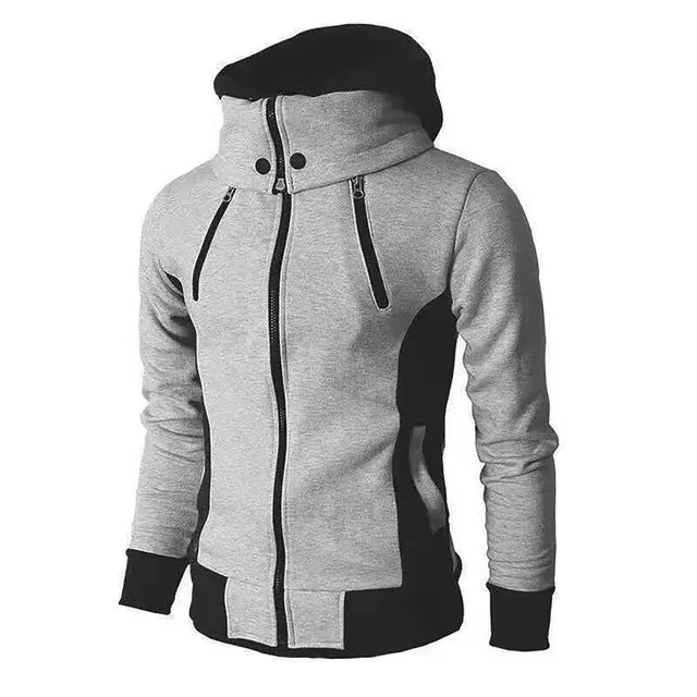 New Men's Full Zip Hooded Sweatshirt with Pockets