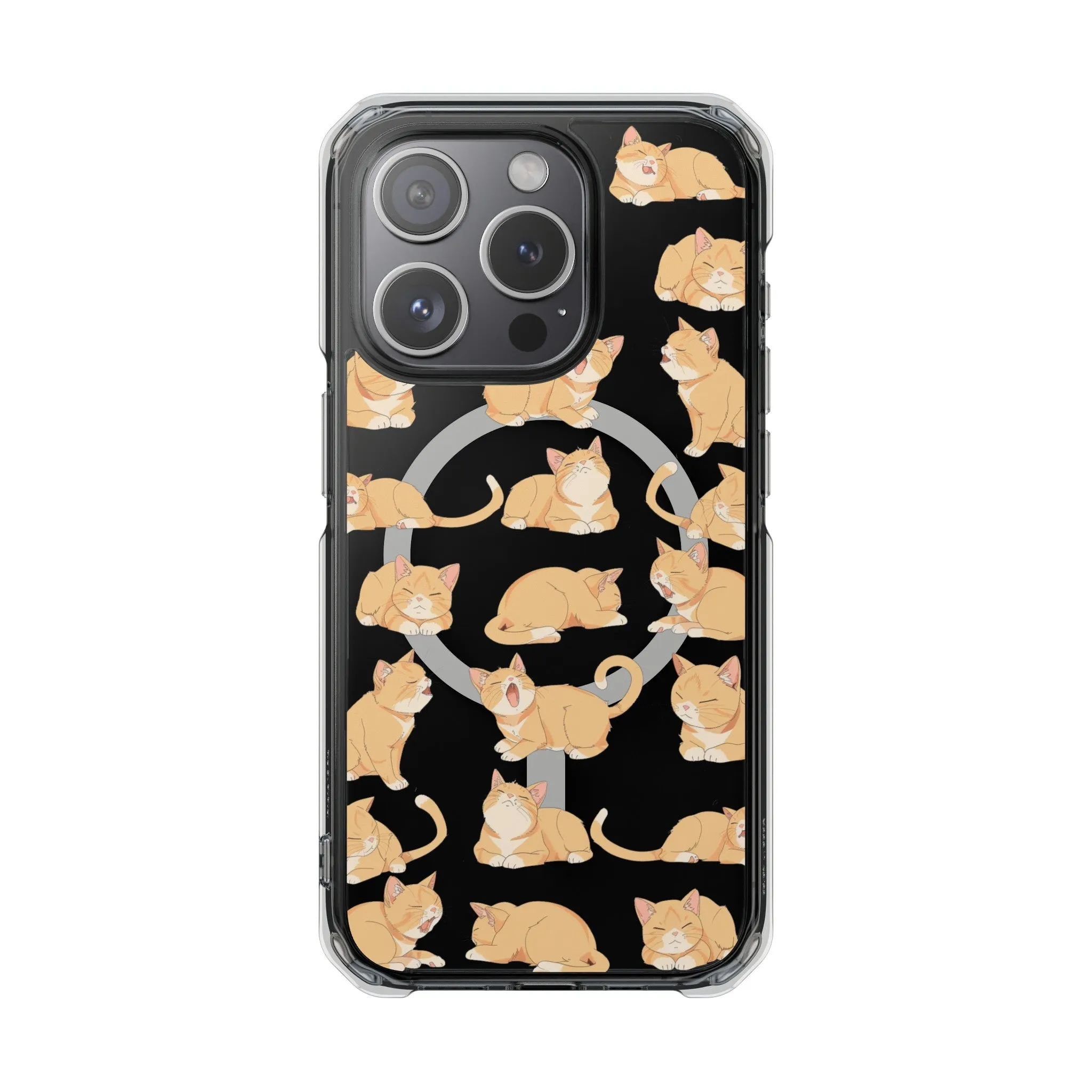 Oneticase Tabby Cats Pattern Magnetic Case for iPhone 14 and 15 series