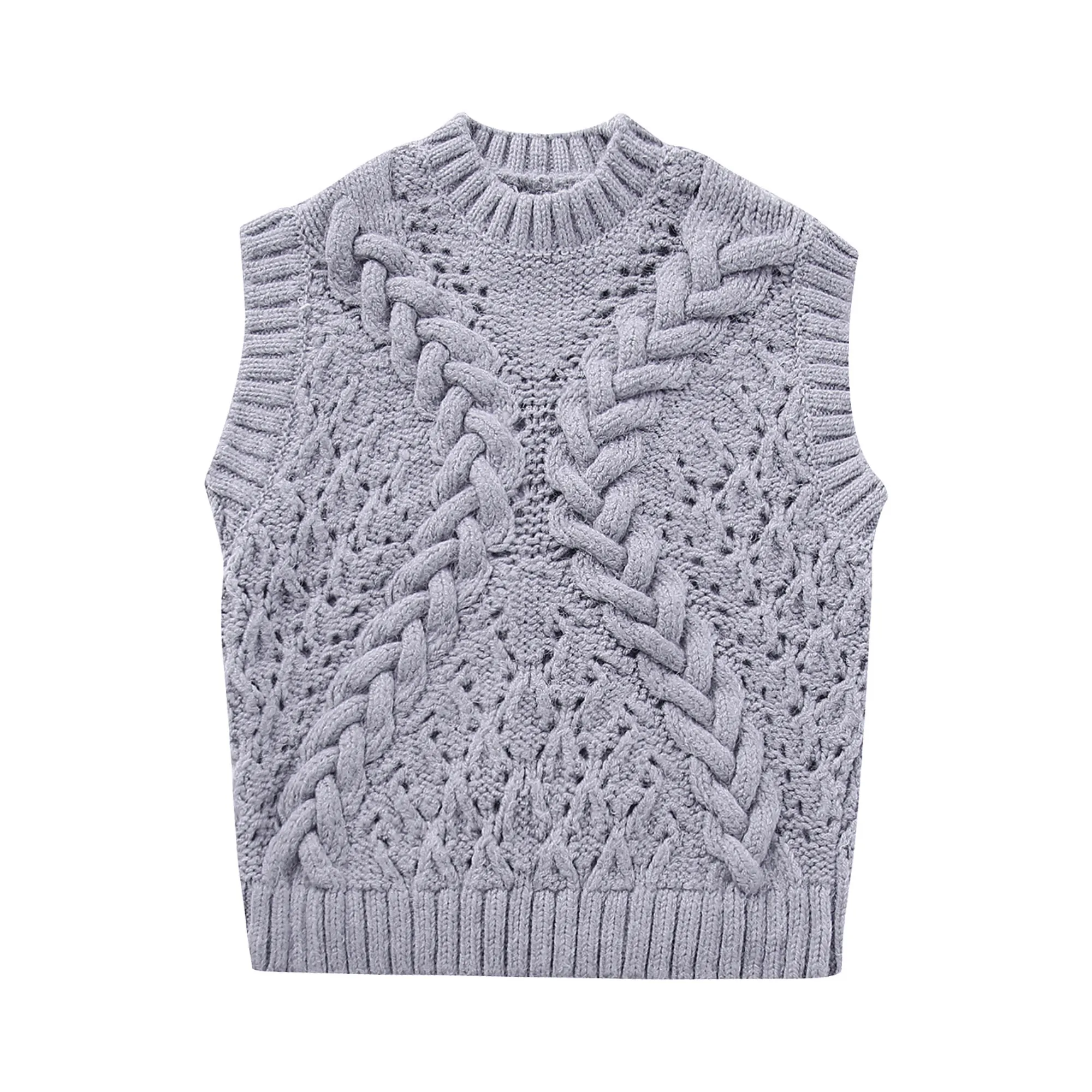 Pre Order:  Ribbed Cable Knit Vest