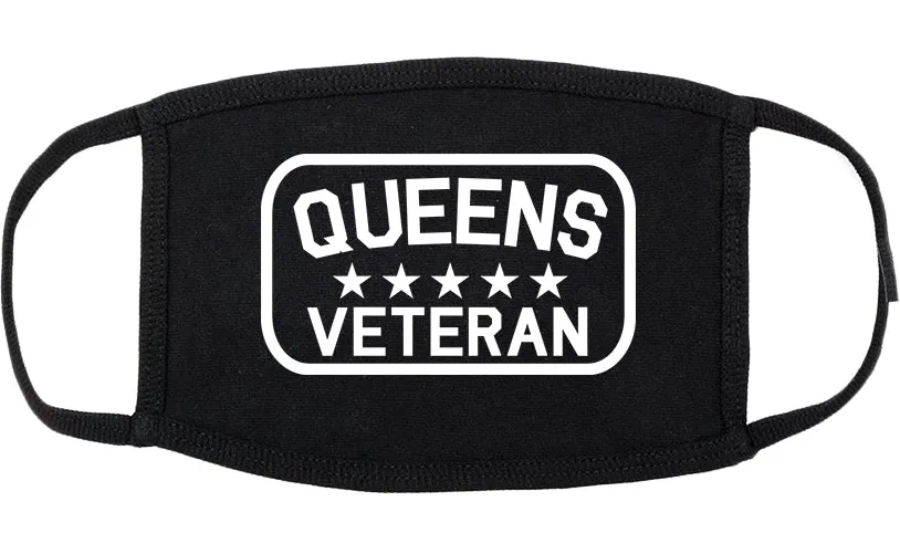 Queens Veteran Cotton Face Mask Black