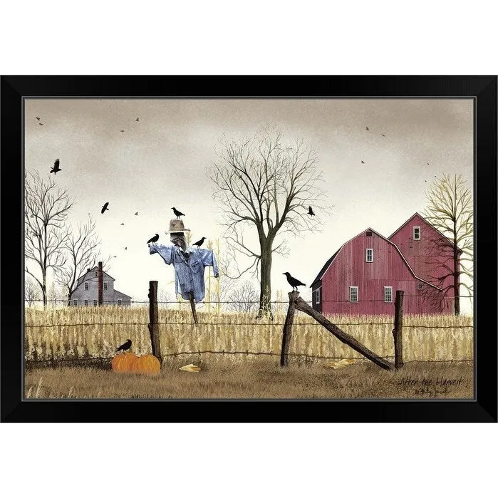 "After the Harvest" Black Framed Print