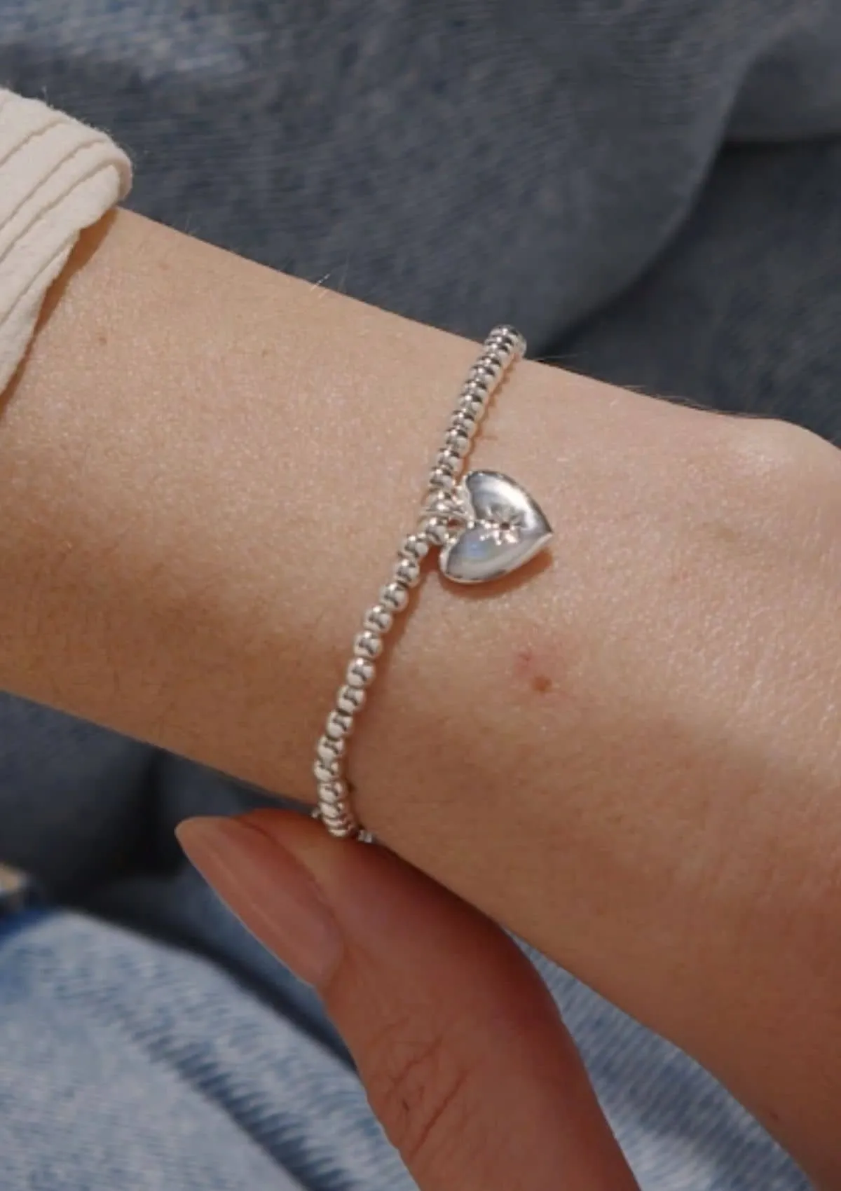 "Happy Birthday" Silver Bracelet