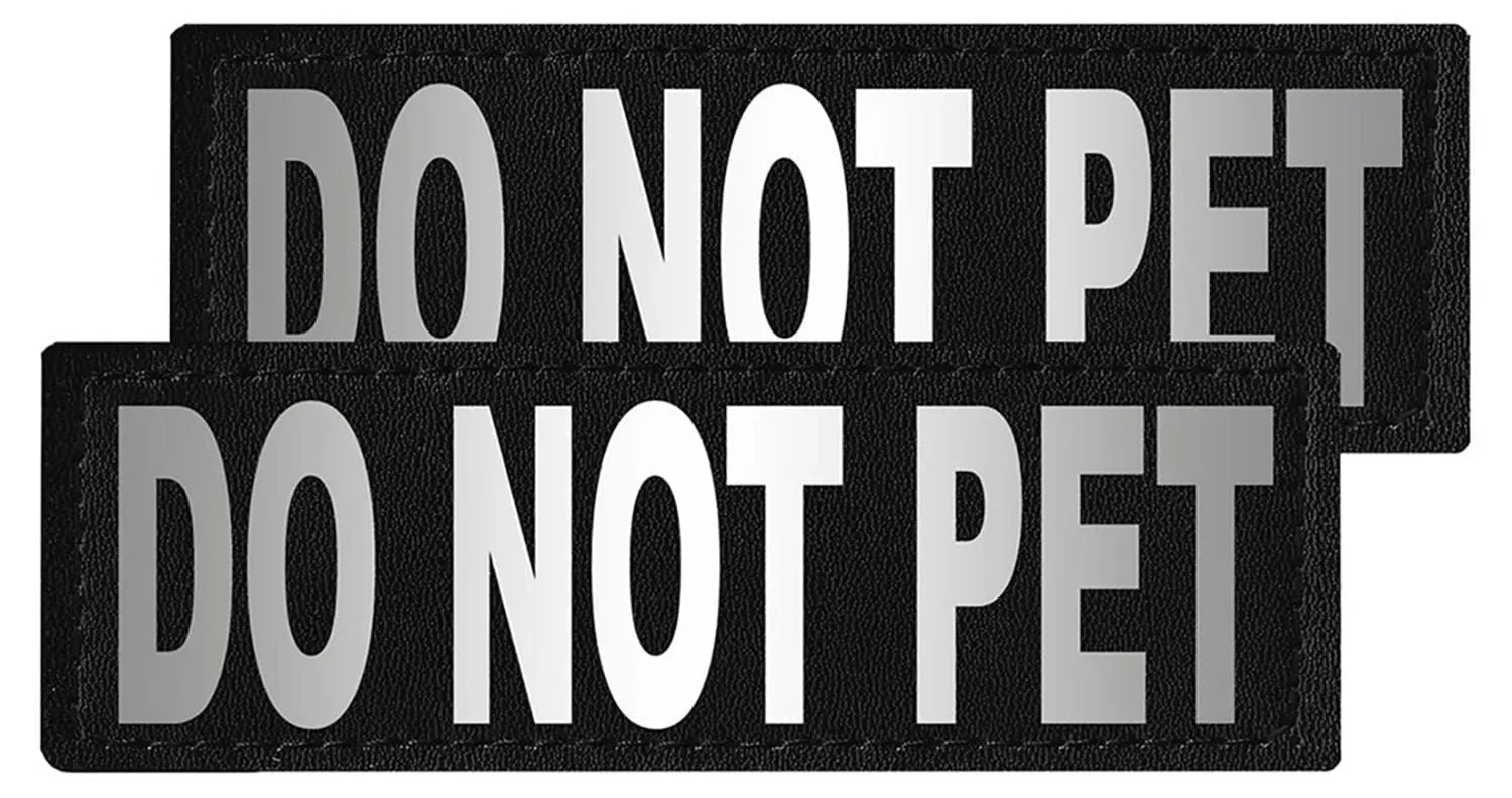 Reflective "Do Not Pet" Patches, Set of 2