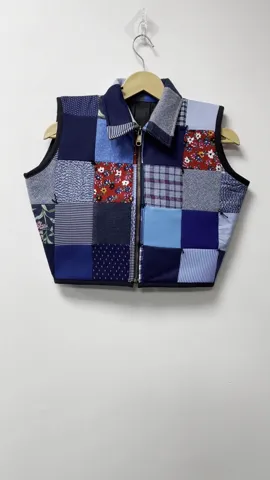 Reworked Patchwork Quilted Crop Vest