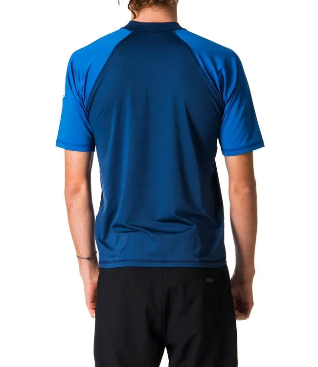 Ripcurl Shockwave Mens Short Sleeve Rashy (2018) - Blue