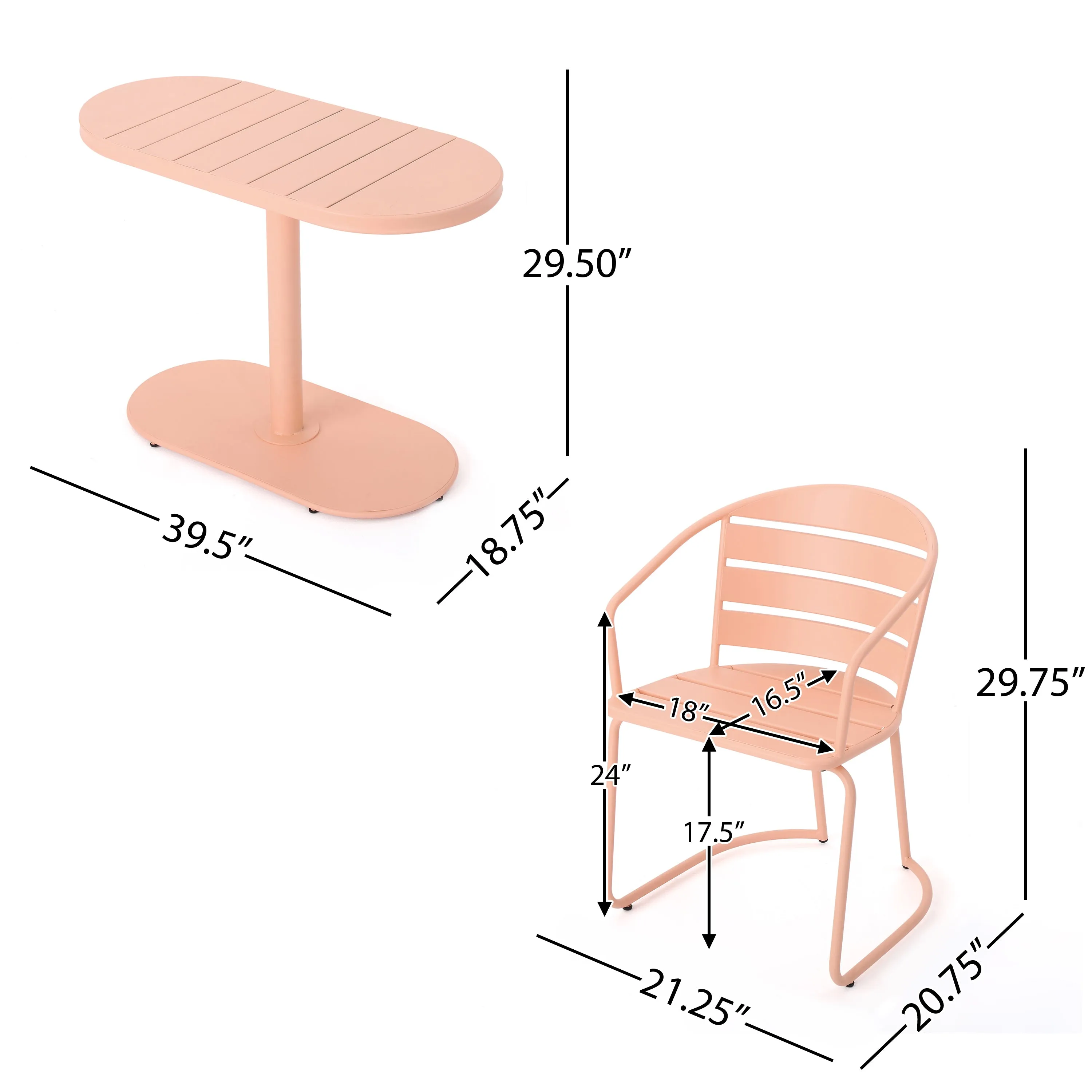 Santa Monica 3 Piece Bistro Set