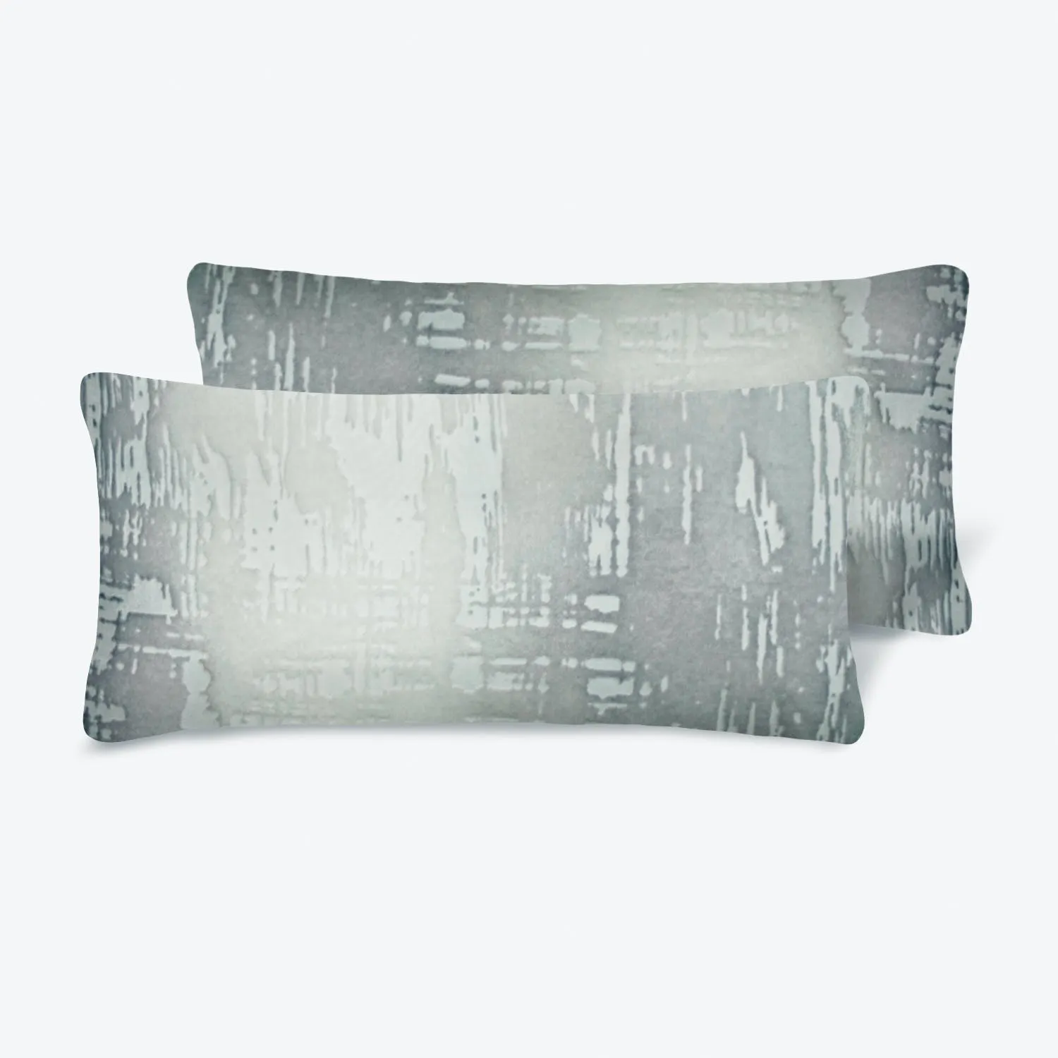 Set of 2 Mini Brushstroke Velvet Pillow, Mineral