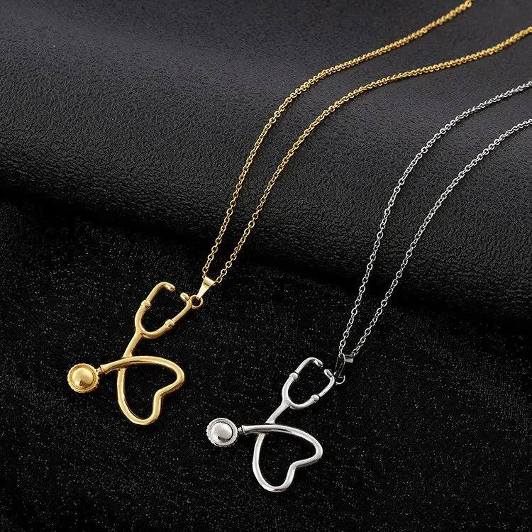 Stylish Fashion Stethoscope Pendant Necklaces