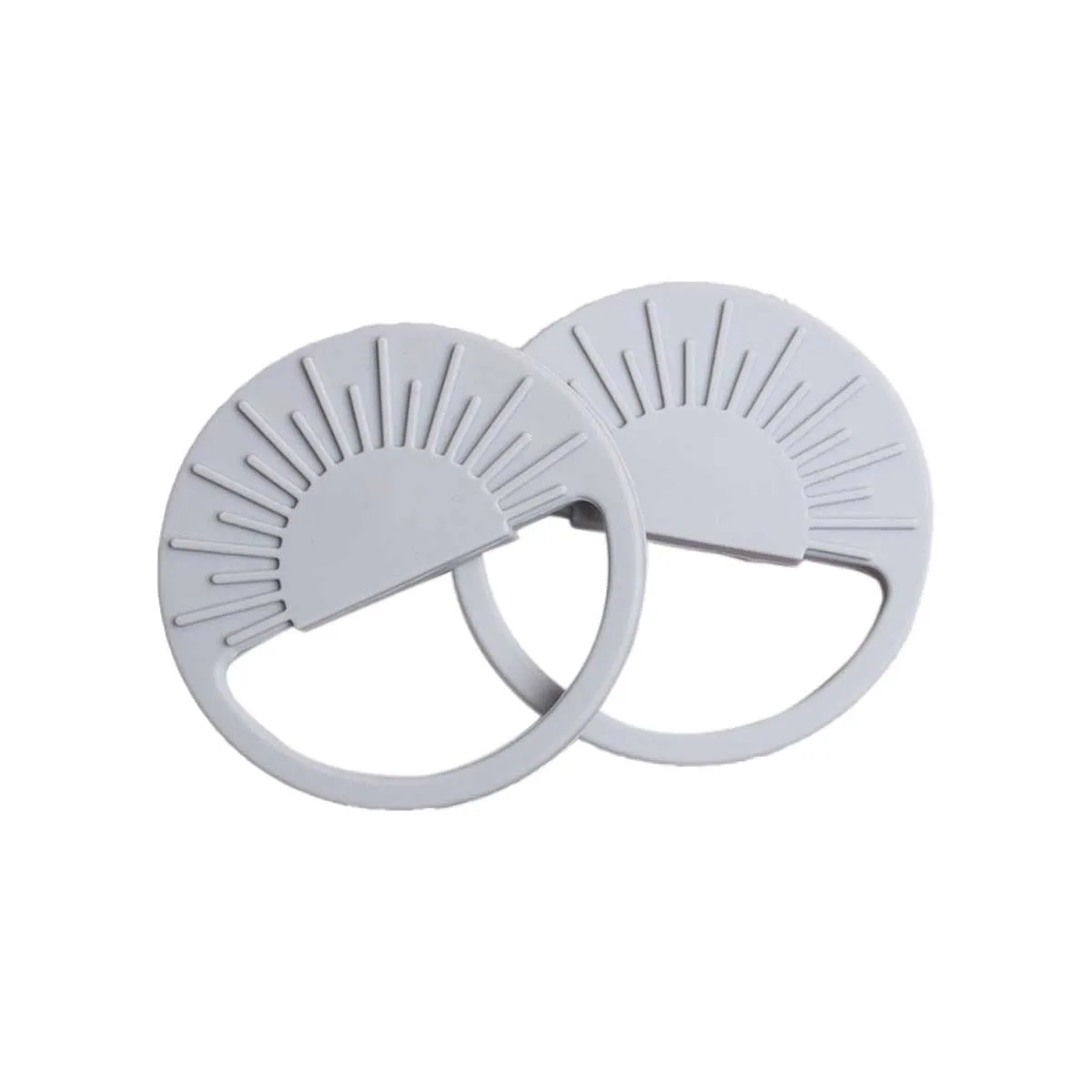 *Sun Shape Silicone Teether, Light Gray