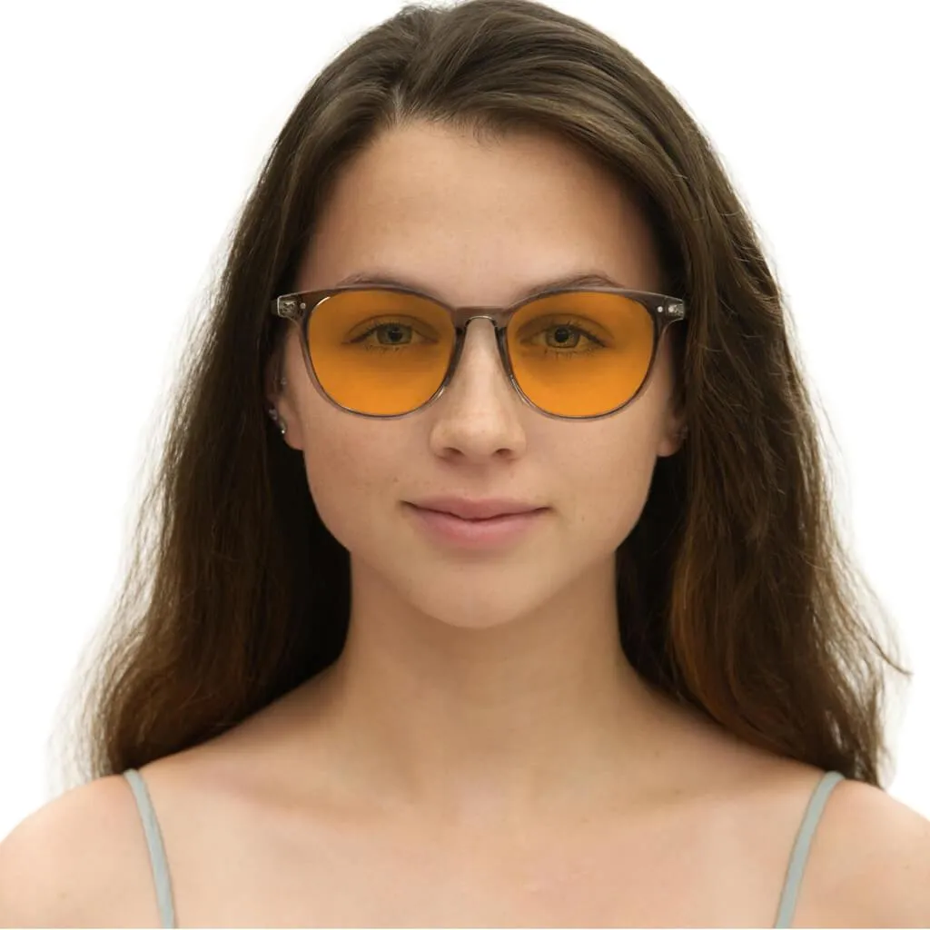 SunDown Billie Blue Blocking Glasses-Pearl Grey - Readers