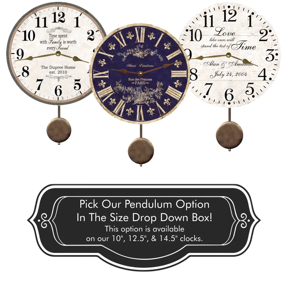 White Rustic Wedding Clock