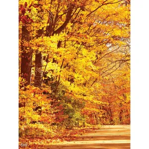 Yellow Leaves Printed Backdrop